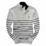 polo pulls hommes manche longue boutique mode reduction affaires blanc noir